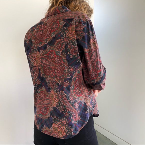 Vintage Chaps Paisley Button Down - Size PL (EUC) - Picture 7 of 8